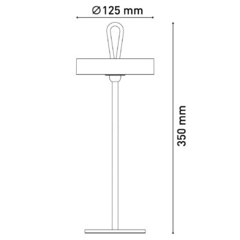 Nabíjateľná stolová lampa Ella LED, magnetická, sivá