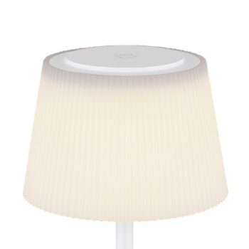 Nabíjateľná stolová lampa Gregoir LED, matná biela, výška 38 cm, CCT