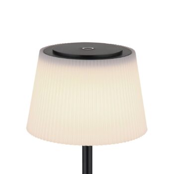 Nabíjateľná stolová lampa Gregoir LED, matná čierna, výška 38 cm, CCT