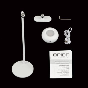 Nabíjateľná stolová lampa Kerby LED, biela, výška 40 cm, oceľ/hliník, CCT