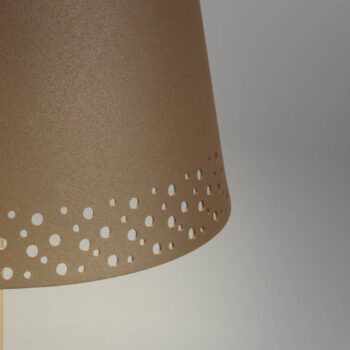 Nabíjateľná stolová lampa Kiki LED, hnedá/zlatá, IP44, 3 000K