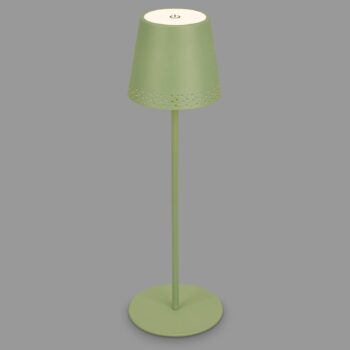 Nabíjateľná stolová lampa Kiki LED, limetkovo zelená, IP44, 3 000K