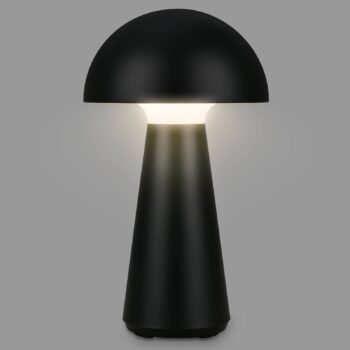 Nabíjateľná stolová lampa LED Fungo, nabíjateľná, čierna