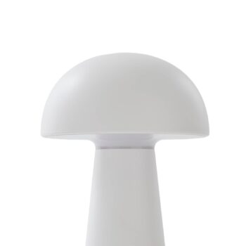 Nabíjateľná stolová lampa Lindby Zyre LED, biela, IP44, dotykový stmievač