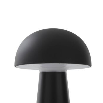 Nabíjateľná stolová lampa Lindby Zyre LED, čierna, IP44, dotykový stmievač