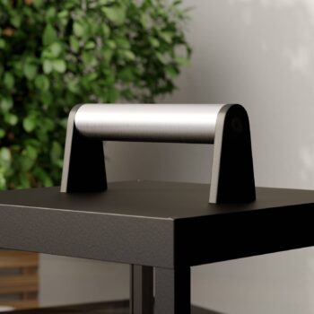 Nabíjateľná stolová lampa Lucande LED Cube, hliník, IP54, stmievateľná