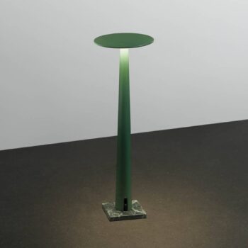 Nabíjateľná stolová lampa Nemo Portofino LED, smaragdovo zelená, mramor