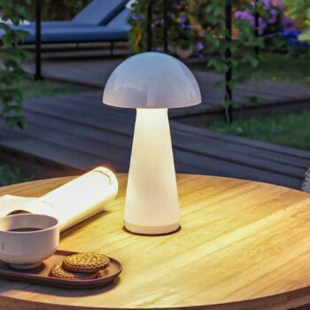 Nabíjateľná stolová lampa Paulmann LED Onzo, biela, plast, IP44