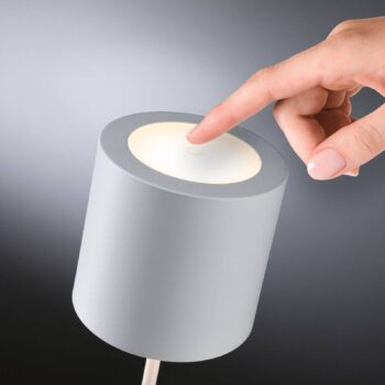 Nabíjateľná stolová lampa Paulmann Tuni LED, biela, plast, IP44