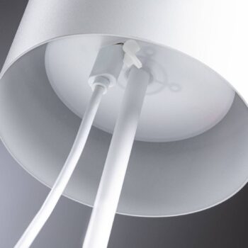 Nabíjateľná stolová lampa Paulmann Tuni LED, biela, plast, IP44