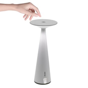 Nabíjateľná stolová lampa Zafferano Dama IP54 biela