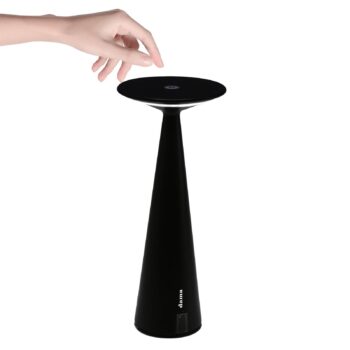 Nabíjateľná stolová lampa Zafferano Dama IP54 čierna