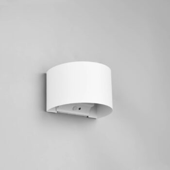 Nabíjateľné vonkajšie nástenné svietidlo LED Talent, biele, šírka 16 cm,