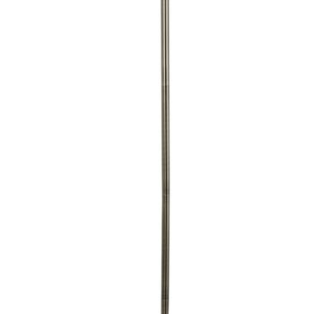 Nadčasová stojaca lampa Lineas starožitná mosadz