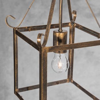 Nádherná závesná lampa FALOTTA hranatá 1-pl.
