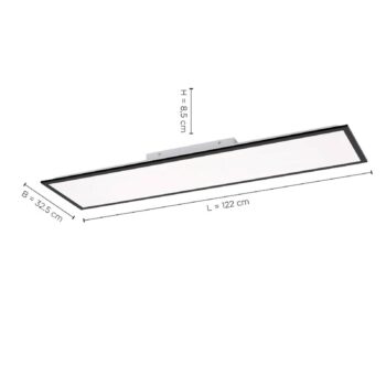 Nadstavbový LED panel Flat CCT čierna 119 x 29 cm