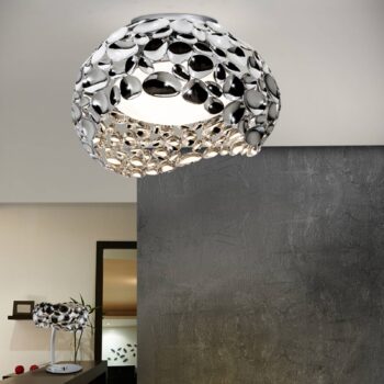Narisa LED stropné svietidlo, Ø 46 cm, chróm