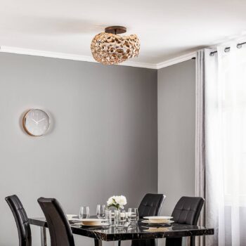 Narisa LED stropné svietidlo, Ø 46 cm, ružové zlato