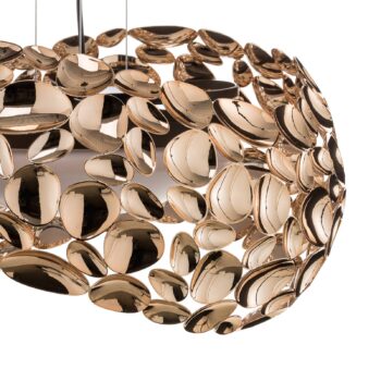 Narisa LED závesné svetlo Ø 46 cm ružovo zlaté/hnedé