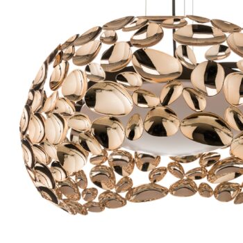 Narisa LED závesné svetlo Ø 46 cm ružovo zlaté/hnedé