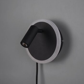 Nástenná LED lampa Jordan, 2 zdroje, čierna farba