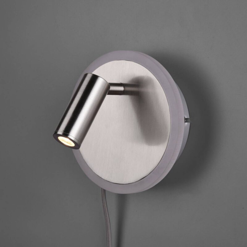 Nástenná LED lampa Jordan, 2 zdroje, niklová farba Nástenná LED lampa Jordan, 2 zdroje, niklová farba