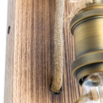 Nástenná lampa Bassena z pravého bledého dreva