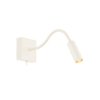 Nástenná lampa Ojos, krémová, lampa na čítanie, nastaviteľná, 33 cm, G9