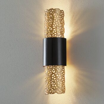 Nástenná lampa Palazzo, zlaté/hnedé