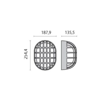 Nástenné LED Eko+19/G metalický antracit 3 000 K