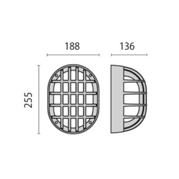 Nástenné LED Eko+19/G metalický antracit 3 000 K