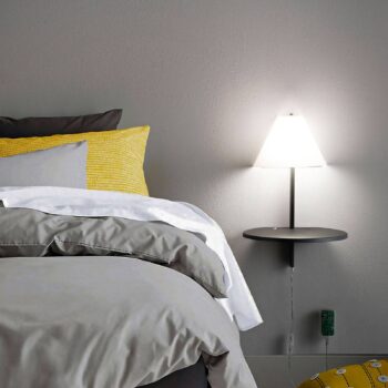 Nástenné LED Goodnight USB port, biele-antracit