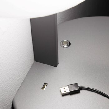 Nástenné LED Goodnight USB port, biele-antracit
