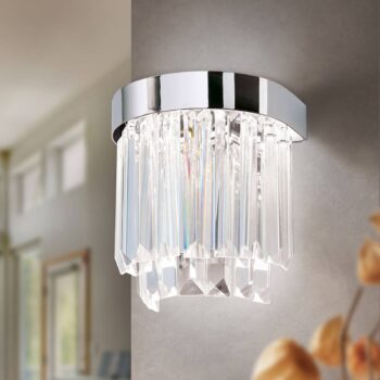 Nástenné LED Prism s up- and downlight, chróm