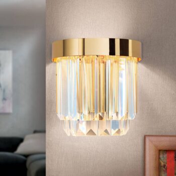 Nástenné LED Prism s up- and downlight, zlaté