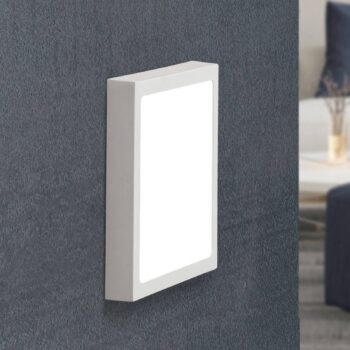 Nástenné LED lampa Vika, štvorec, biela, 18x18cm