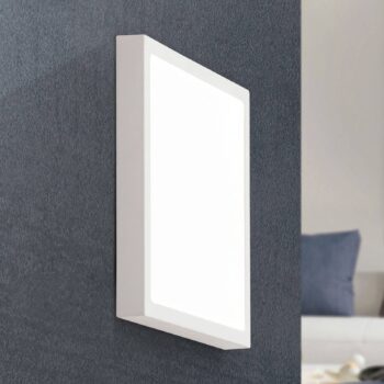 Nástenné LED lampa Vika, štvorec, biela, 23x23cm