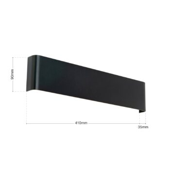 Nástenné LED svetlo Accent s up-/downlight, čierna