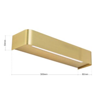 Nástenné LED svetlo Bernhard up/downlight mosadzná