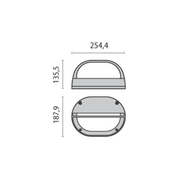 Nástenné LED svetlo Eko+19 Grill antracit 3 000 K