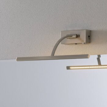 Nástenné LED svetlo Matisse, šírka 34 cm, striebro