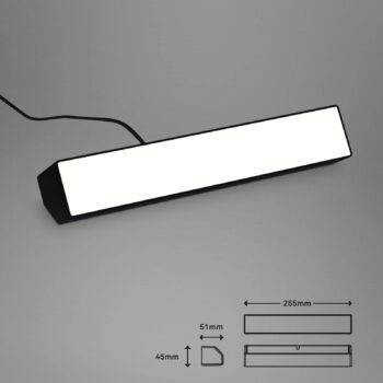 Nástenné LED svetlo Muro S, CCT RGB stmievateľné čierna