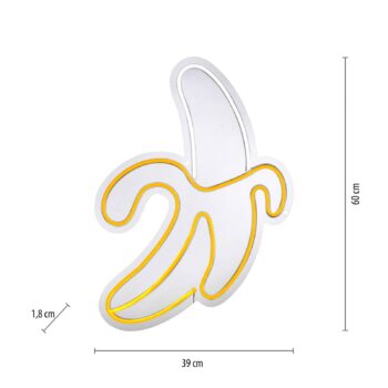 Nástenné LED svetlo Neon Banane, USB