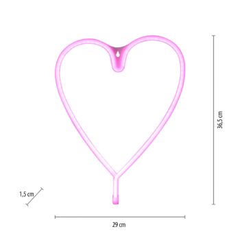 Nástenné LED svetlo Neon Herz, USB