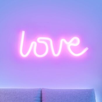 Nástenné LED svetlo Neon Love, USB