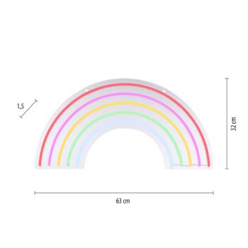 Nástenné LED svetlo Neon Rainbow, USB