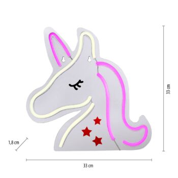 Nástenné LED svetlo Neon Unicorn, USB