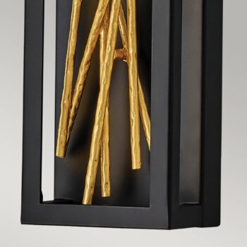 Nástenné LED svetlo Styx, čierna, 3 000K 15x61 cm