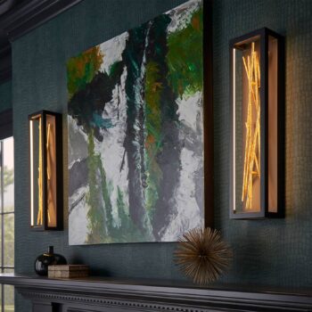 Nástenné LED svetlo Styx, čierna, 3 000K 15x61 cm