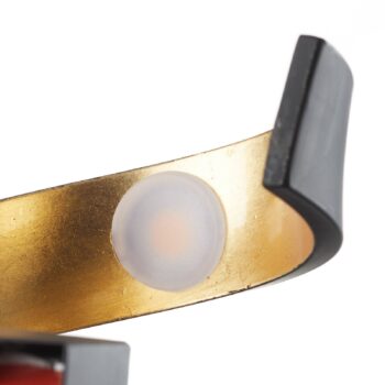 Nástenné LED svietidlo Helix, čierno-zlaté, 26 cm